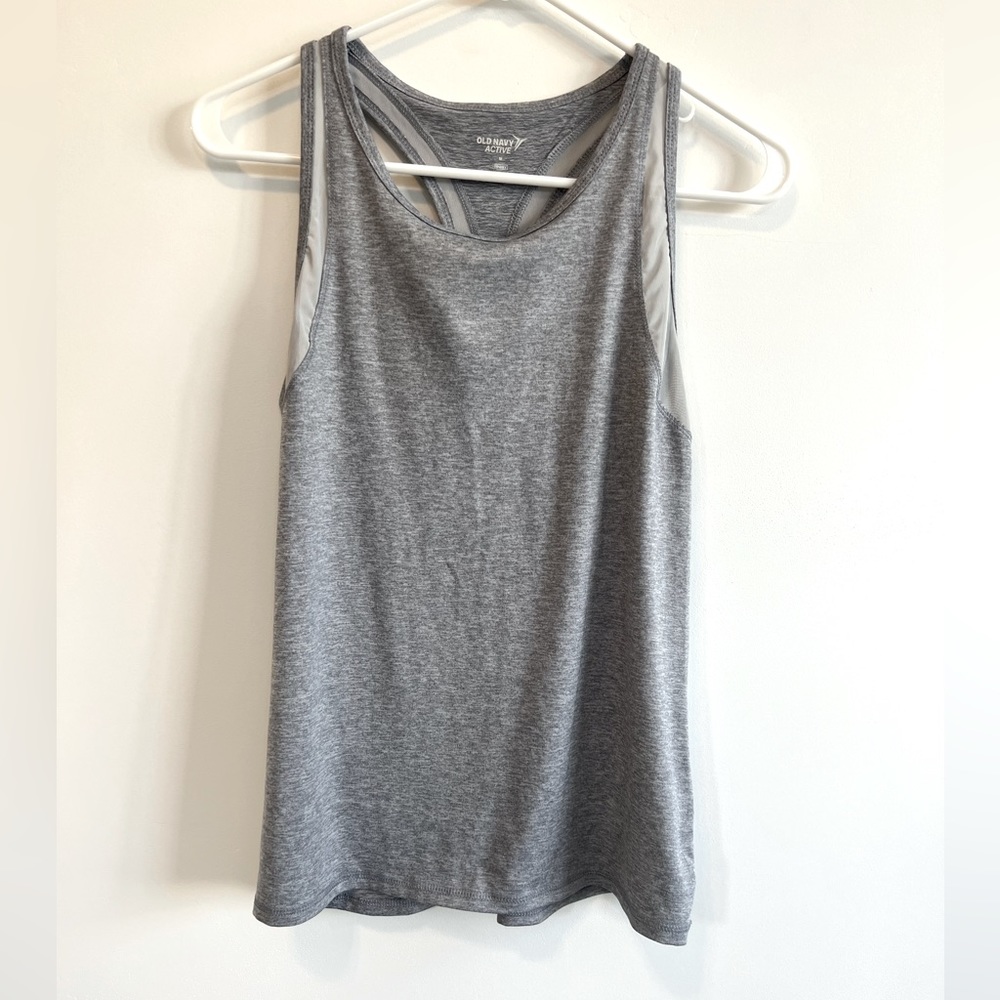 Gray Active Wear Racer Back Tank Size M